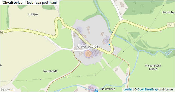 Chvalšovice - mapa podnikání