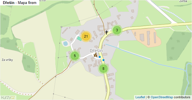 Dřešín - mapa firem