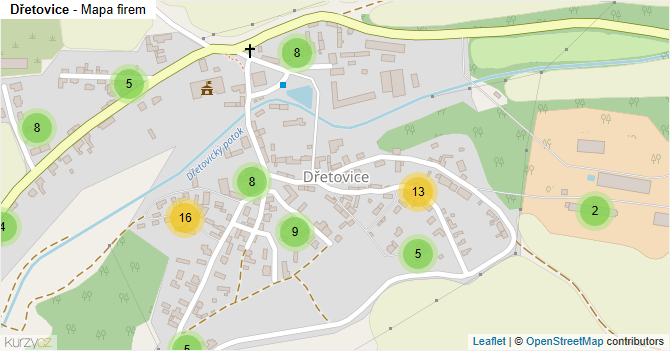 Dřetovice - mapa firem