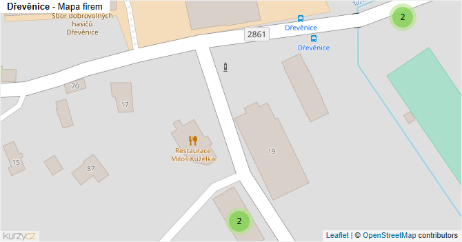 Dřevěnice - mapa firem