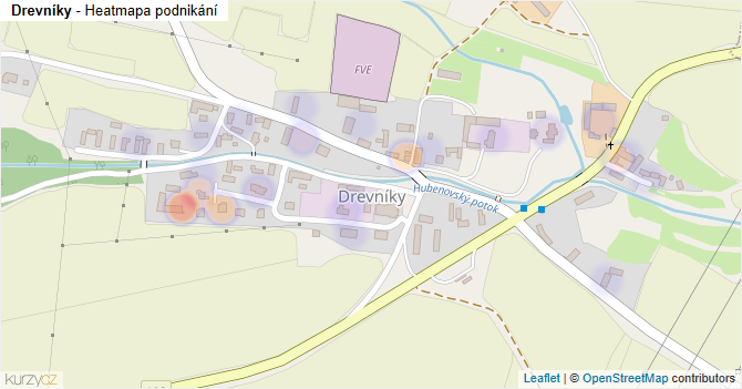 Drevníky - mapa podnikání