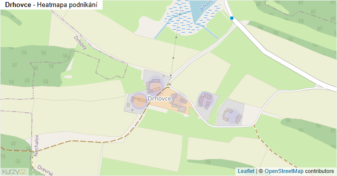Drhovce - mapa podnikání