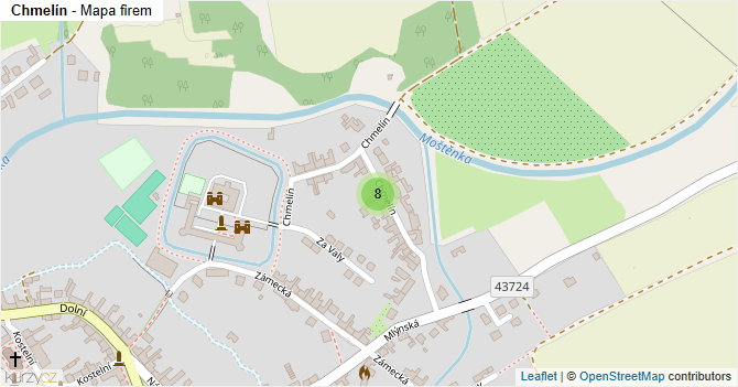 Chmelín - mapa firem