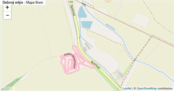 Debrný mlýn - mapa firem