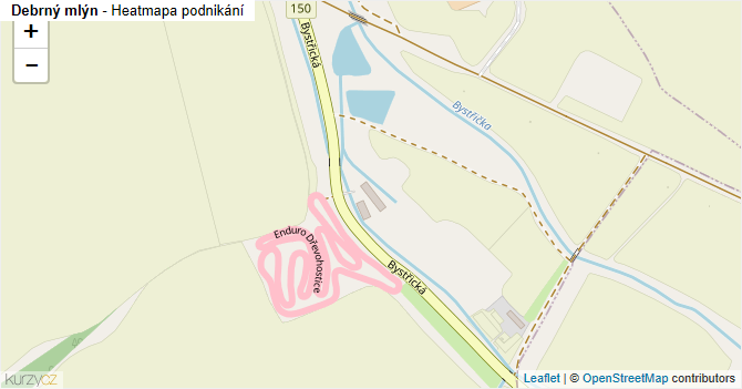 Debrný mlýn - mapa podnikání