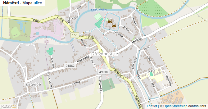 Náměstí - mapa ulice