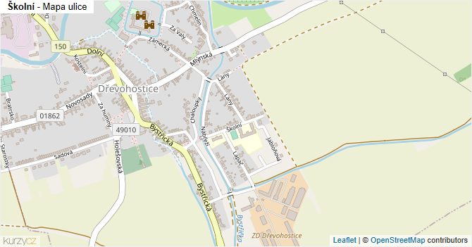 Školní - mapa ulice
