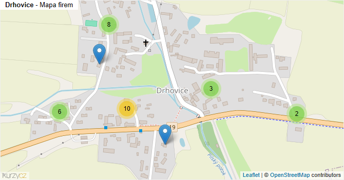 Drhovice - mapa firem
