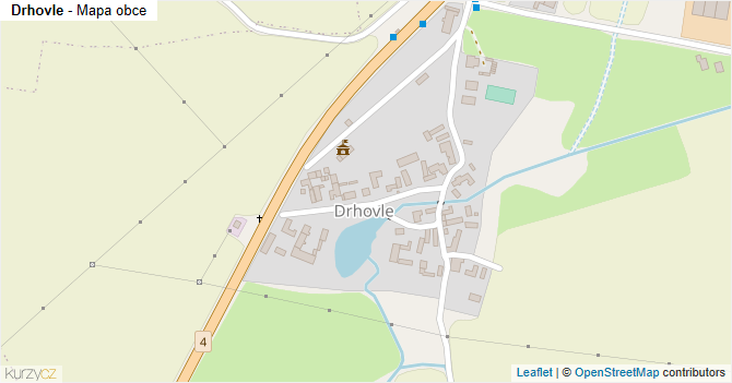 Drhovle - mapa obce