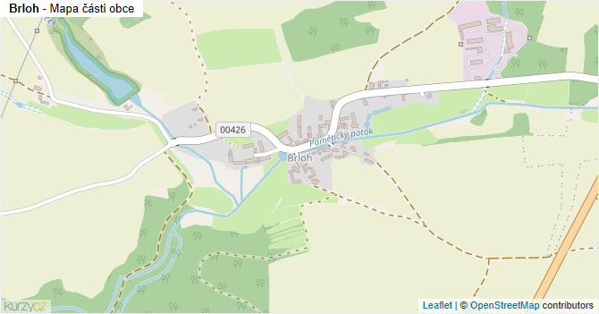 Brloh - mapa části obce