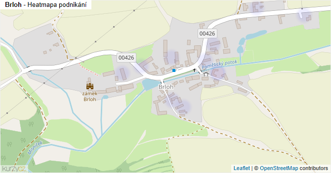 Brloh - mapa podnikání
