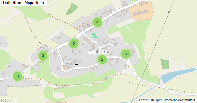 Dubí Hora - mapa firem