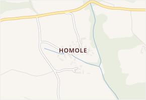 Homole v obci Drhovy - mapa části obce