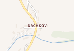 Drchkov v obci Dřínov - mapa části obce