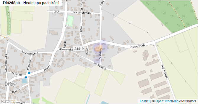 Dlážděná - mapa podnikání