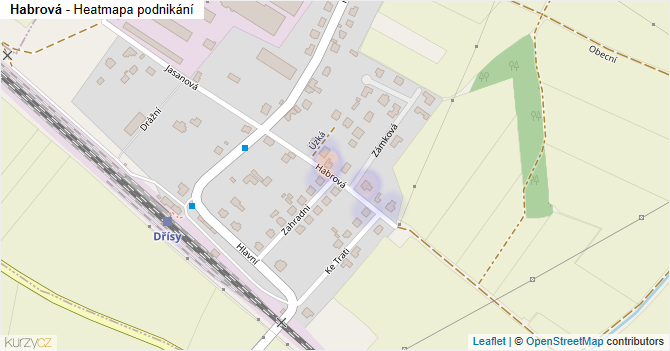 Habrová - mapa podnikání