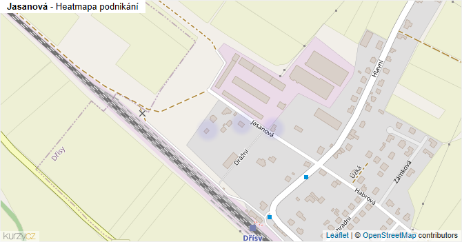 Jasanová - mapa podnikání