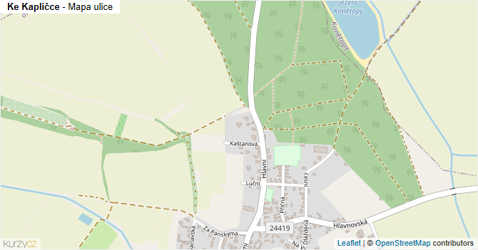 Ke Kapličce - mapa ulice