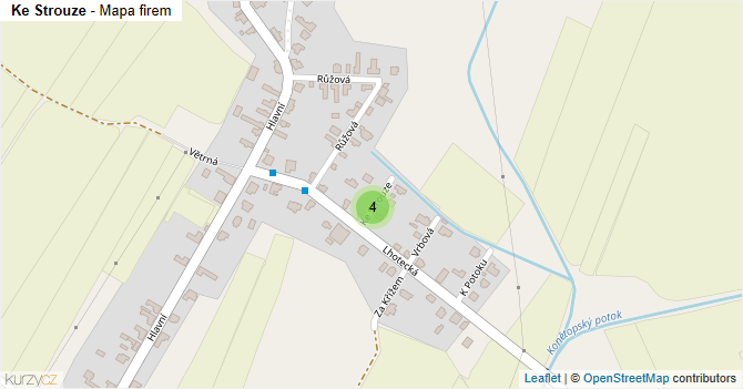 Ke Strouze - mapa firem