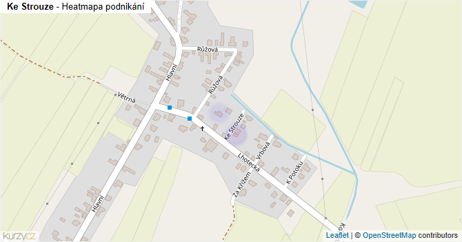 Ke Strouze - mapa podnikání