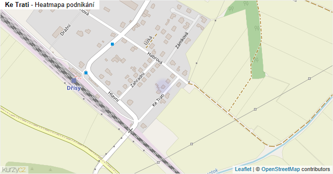 Ke Trati - mapa podnikání