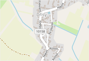 Kovářská v obci Dřísy - mapa ulice