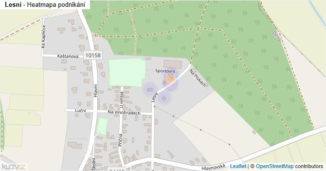 Lesní - mapa podnikání