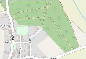 Na Pískách v obci Dřísy - mapa ulice