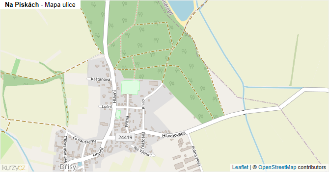 Na Pískách - mapa ulice