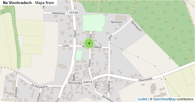 Na Vinohradech - mapa firem