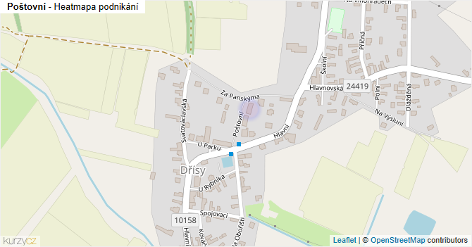 Poštovní - mapa podnikání
