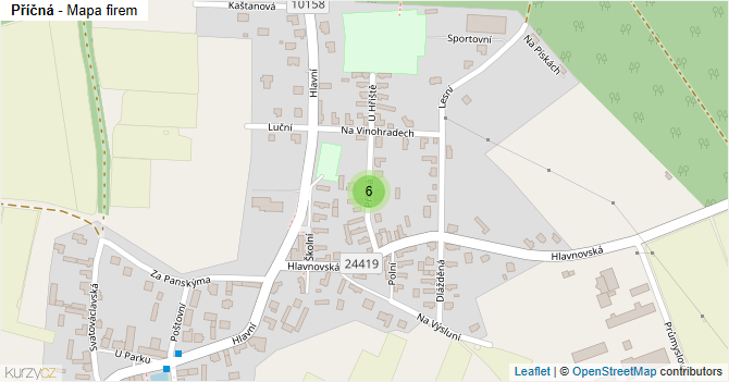Příčná - mapa firem