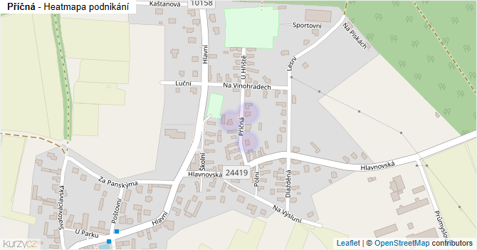 Příčná - mapa podnikání