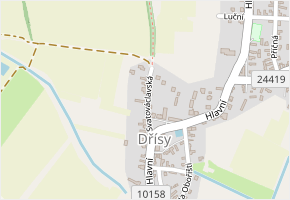 Svatováclavská v obci Dřísy - mapa ulice