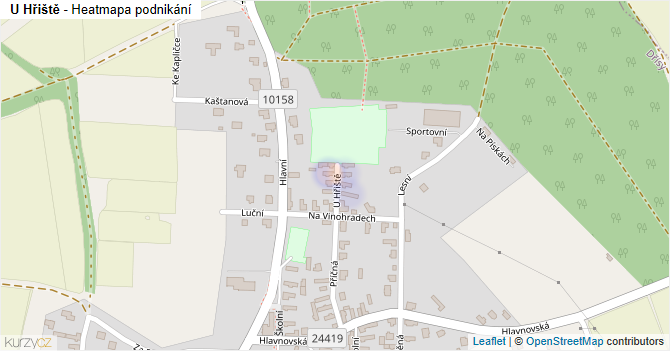U Hřiště - mapa podnikání