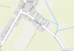 Za Křížem v obci Dřísy - mapa ulice