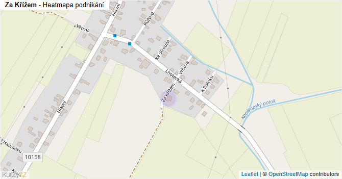 Za Křížem - mapa podnikání
