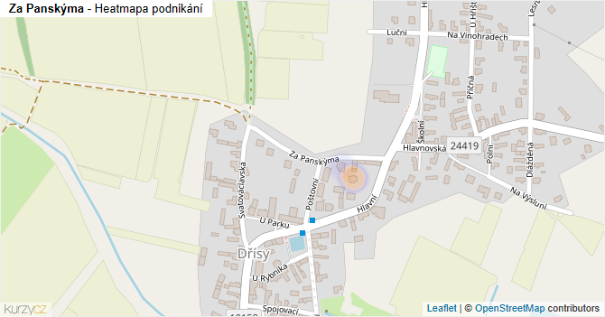 Za Panskýma - mapa podnikání