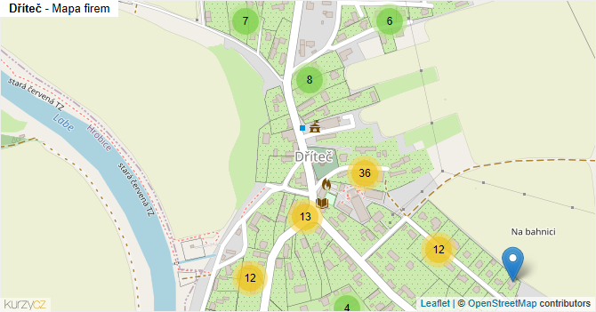 Dříteč - mapa firem