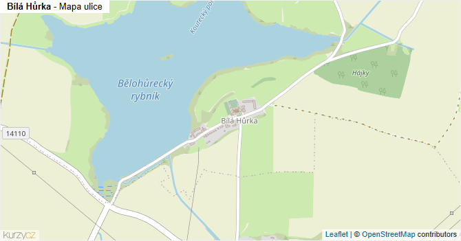 Bílá Hůrka - mapa ulice