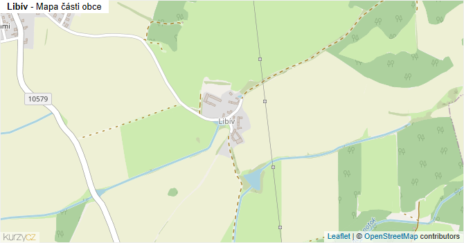 Libív - mapa části obce