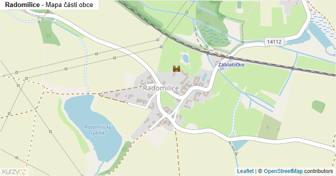 Radomilice - mapa části obce
