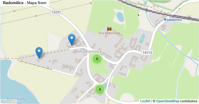 Radomilice - mapa firem