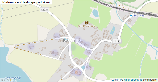Radomilice - mapa podnikání