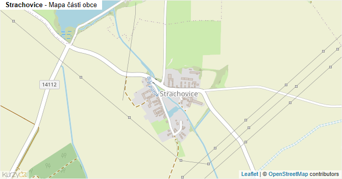 Strachovice - mapa části obce