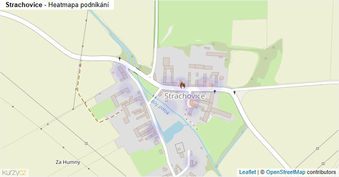 Strachovice - mapa podnikání