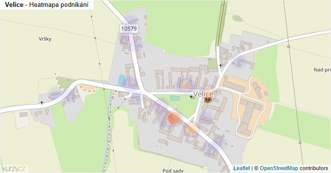 Velice - mapa podnikání
