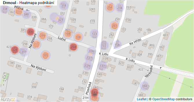 Drmoul - mapa podnikání