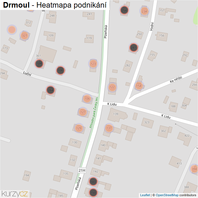 Mapa Drmoul - Firmy v obci.