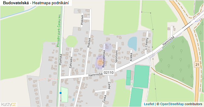 Budovatelská - mapa podnikání